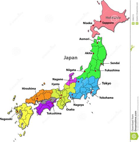 Physical map of japan, equirectangular projection. Japan Map Royalty Free Stock Photo - Image: 13084115
