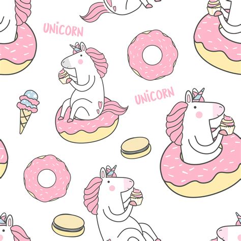 Unicorn Seamless Pattern Background Vector Download Free Vectors