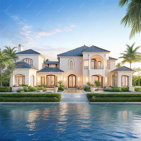 Premium AI Image | Discover Your Dream Waterfront Luxury Real Estate