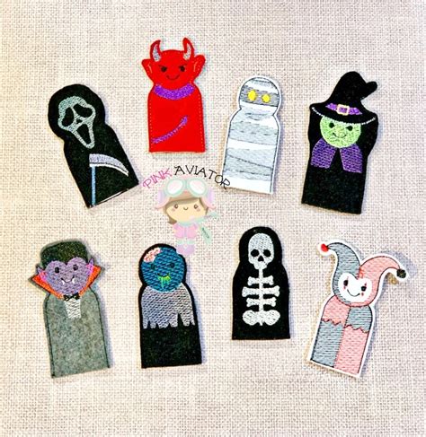 Halloween Finger Puppets Set 4x4 Products Swak Embroidery