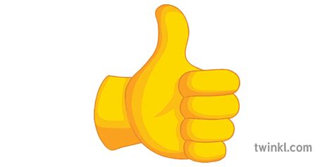 Thumbs Up Emoji Texting Symbol Icon Good General Secondary Illustration
