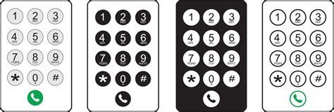 Smartphone Dial Keypad Design Keyboard Template In Touchscreen Device