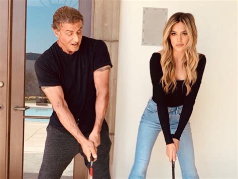 Sylvester Stallone Gets Into Swing Of Things With Daughter Sistine