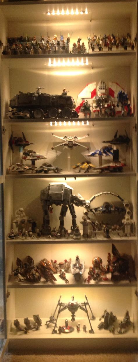 My Lego Star Wars Collection In Display Case Lego Display Star Wars