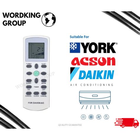 Universal Aircond Remote Suitable For Mdoel York Acson Daikin