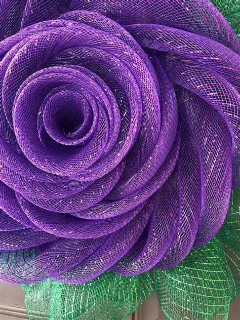 Diy fall flower wreath via craftberry bush Spring Purple Rose Wreath Mothers Day Flower Wall Hanging ...