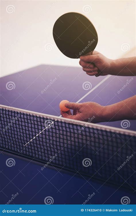 Man Is Playing Ping Pong Stock Photo Image Of Pong 174326410