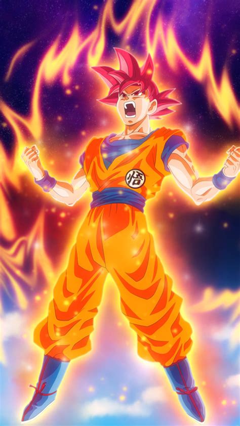 Goku Ssj God Dragon Ball Wallpaper Iphone Dragon Ball Super