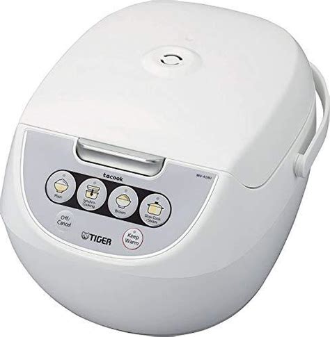 Tiger Jbv A U W Cup Uncooked Micom Rice Cooker With Food Steamer