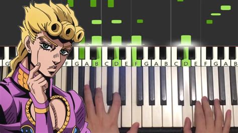 Piano, bass, drum group, saxophone (alto) and 4 more. Giorno's Theme (Piano Tutorial Lesson) - YouTube