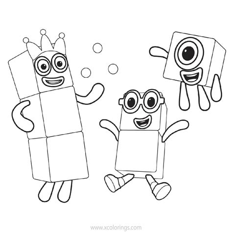 Numberblocks Colouring In