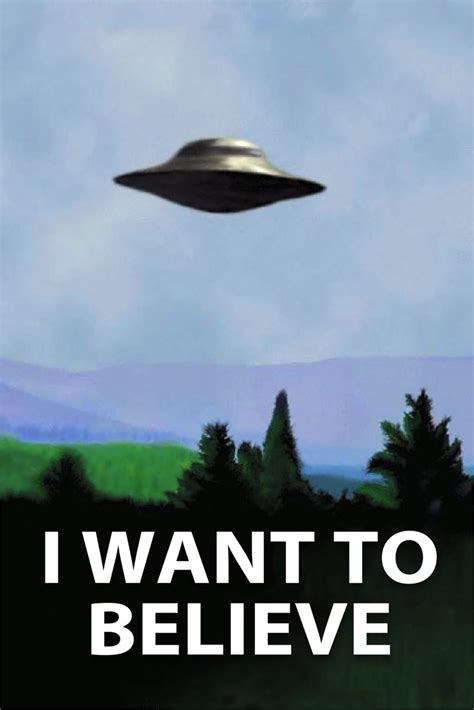 DIY frame UFO The X Files I Want To Believe TV Poster Print For Home ...