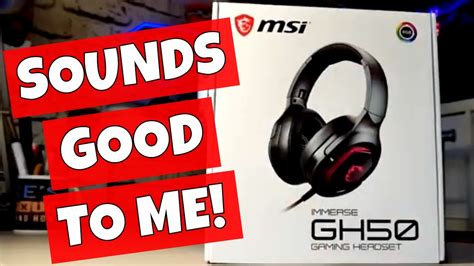 Msi Gh50 Immerse Surround Sound Rgb 7 1 Gaming Headset Youtube