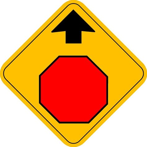 Stop Ahead Sign Decal Sticker 01