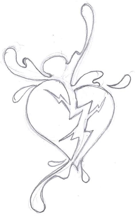 Broken Heart Sketch Broken Heart Tattoo Broken Heart Art Broken