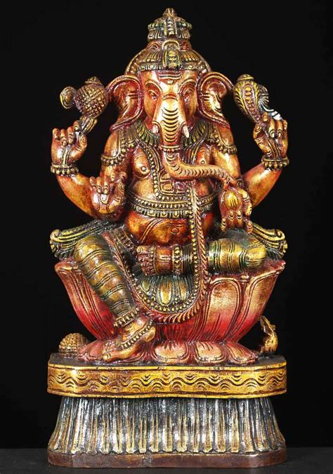 sold wood hindu god ganesh statue  wb hindu gods buddha statues