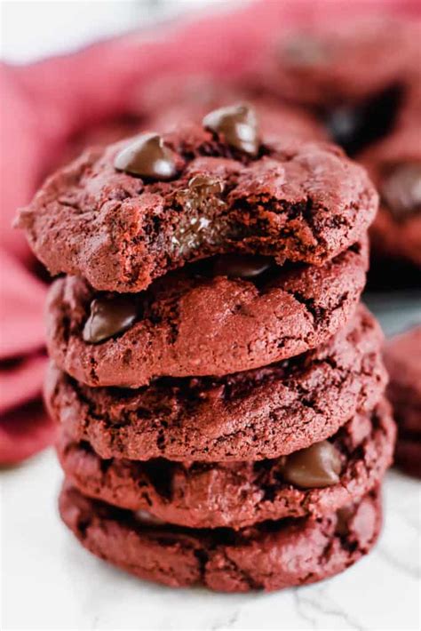 Red Velvet Chocolate Chip Cookies Gluten Free Dairy Free Option Mile High Mitts