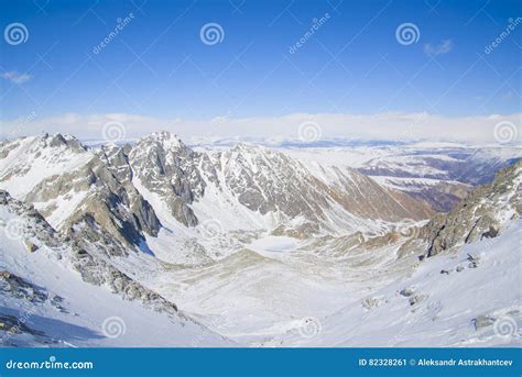 The Majestic Mountain Peaks Of The Eastern Sayan Mountains Stock Image