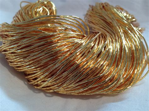 Vintage 24k Gold Couching Thread Wrapped Around Silk Early Etsy
