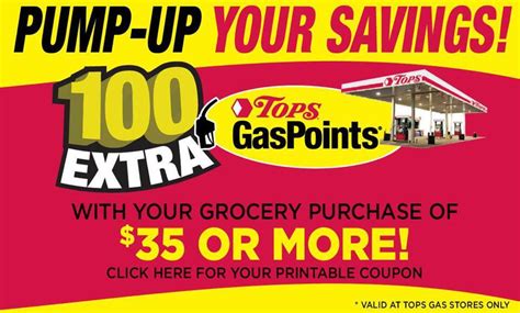 Print Your 100 Bonus Gas Points When You Spend 35 At Tops Coupon My