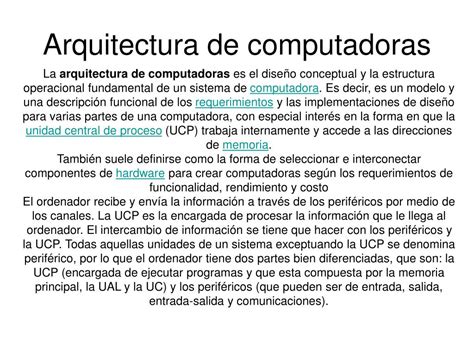 Ppt Arquitectura Del Computador Powerpoint Presentation Free