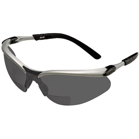 3m bx bifocal safety glasses with gray anti fog lens ebay