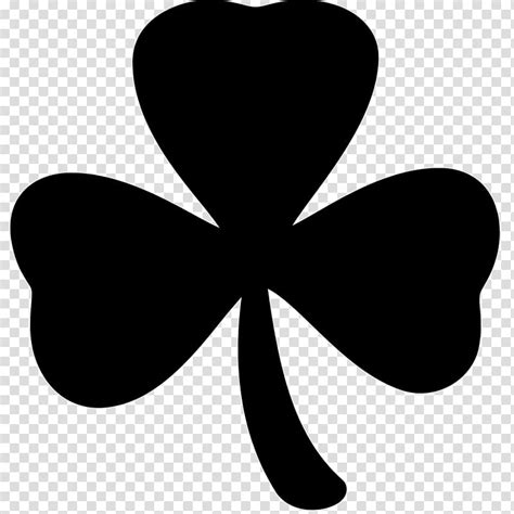 Black Day Symbol Fourleaf Clover Shamrock Black Clover Saint Patricks Day Blackandwhite