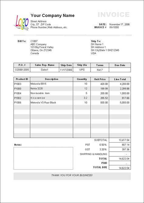 001a5 Invoice Template Business Finance Solutions 512 990 8756