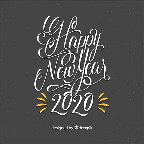 Feliz Año Nuevo Concepto Con Letras Vector Gratis