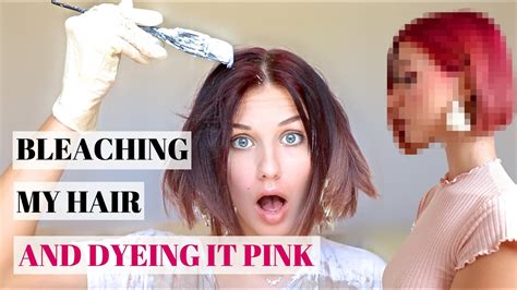 Bleaching My Hair And Dyeing It Pink Youtube