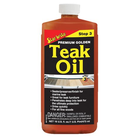 These oils beautify, seal, protect, and preserve teak furniture better than any other solution. Star brite Premium Teak Oil - Sheridan Marine