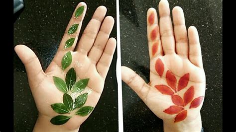 Simple Mehandi Trick Using Henna Leaves Mehandi Leaves Henna Design