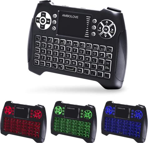 Backlit Wireless Mini Keyboard With Touchpad Mouse And Multimedia Keys
