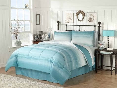 Whitewashed wood wall would be a great accent in a sea themed interior. Ocean Bed | Beach bedding sets, Beach room, Coastal bedrooms