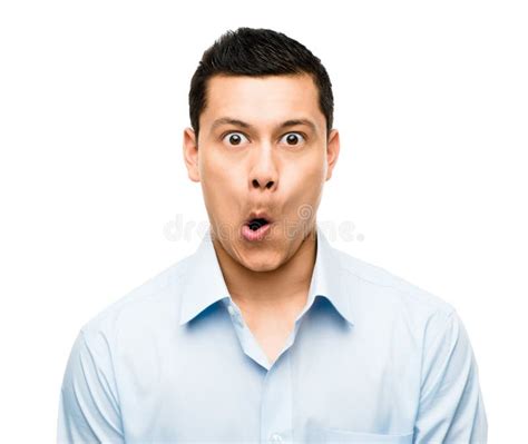Funny Crazy Face Man Mixed Race Latino Stock Image Image Of Holding