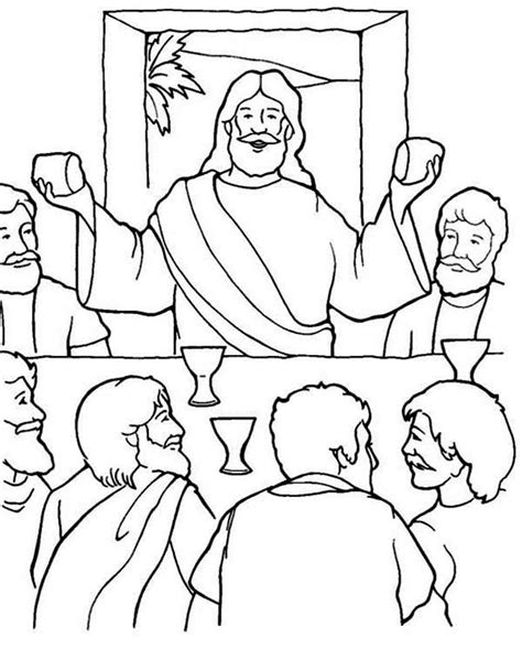 Last Supper Coloring Page Last Supper Coloring Page For Maundy