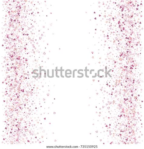 Burgundy Hearts Confetti Scattered Little Red Stock Vector Royalty