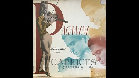 Ruggiero Ricci Plays Paganini Caprices 20 24 1947 From Vinyl Youtube