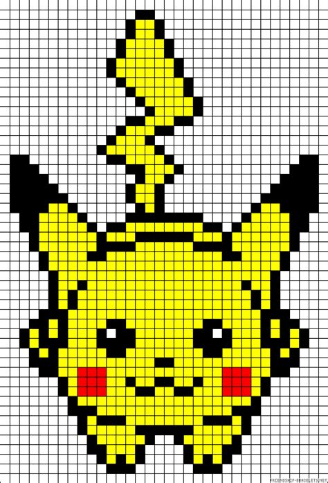 Un et un à un un à bébé. Pikachu | Pixel art pokemon, Art minecraft, Pixel art ...