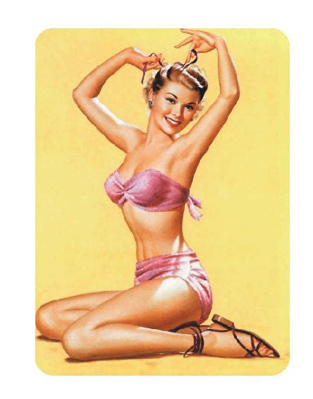 Vintage Style Pin Up Girl Stickers P02 Pinup Sticker Decal Winter Park Products