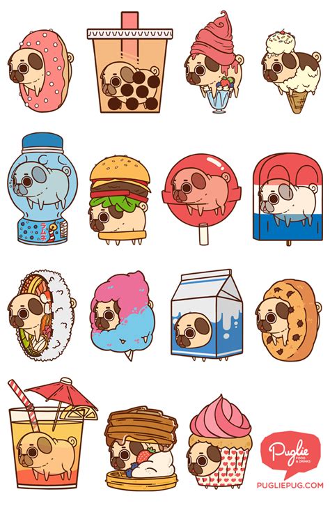 Puglie Pug On Twitter Cute Food Drawings Cute Animal Drawings Cute