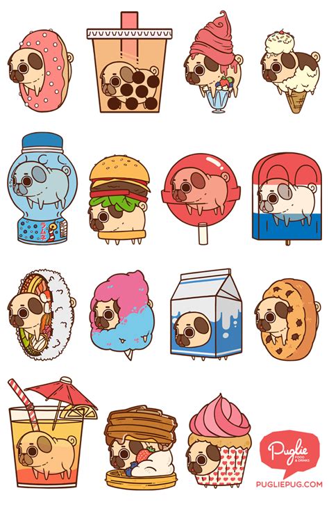 ✓ free for commercial use ✓ high quality images. Puglie Pug on | Cute food drawings, Cute animal drawings ...