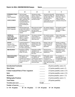 Rubrics For Filling Out Forms Fill And Sign Printable Template Online