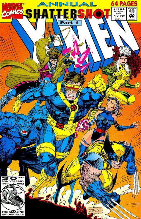 cover to “x men annual ” jim lee 1992 marvel comics covers marvel comics art comic art