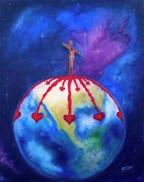 Jesus Painting God So Loved The World By Jeanette Sthamann