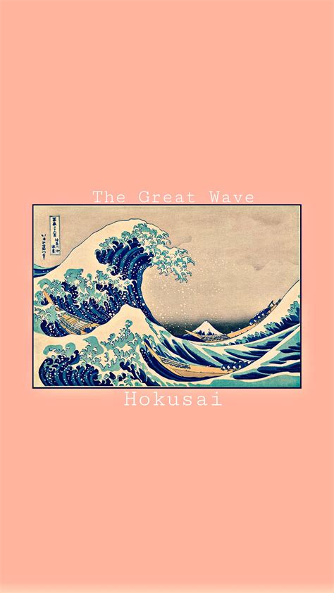 Big canvas paintings for home decor. Hokusai The Great Wave wallpaper for iPhone #wallpaper # ...