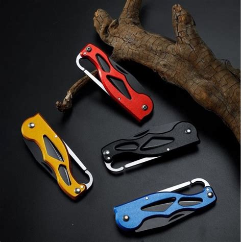 Mini Folding Keychain Pocket Knife Black Style Camping Fishing Etsy