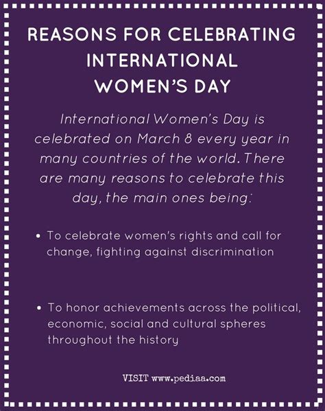 reasons for celebrating international women s day pediaa