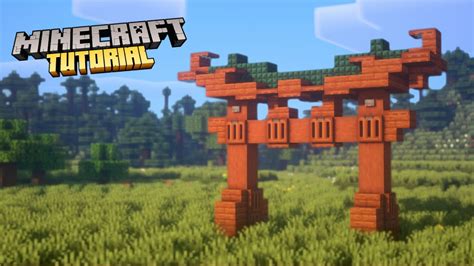 Minecraft How To Build A Japanese Torii Gate Tutorial Youtube