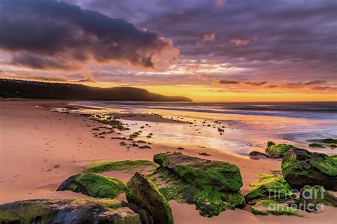 Sunset In Australian Beach Landscape Photography Photograph By Thomas